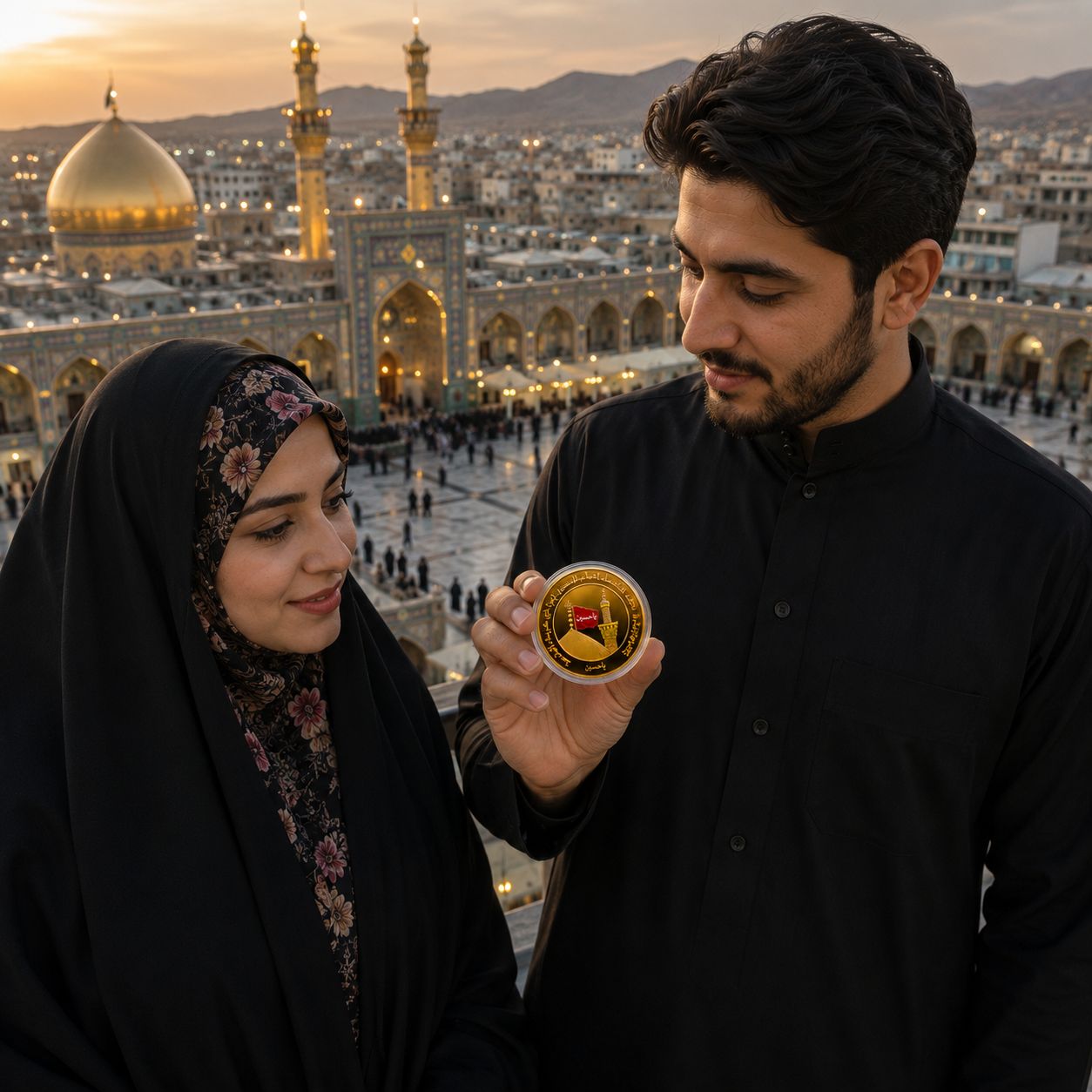 Karbala Siqah Coin Haram Imam Hussain (as) Gold Plated