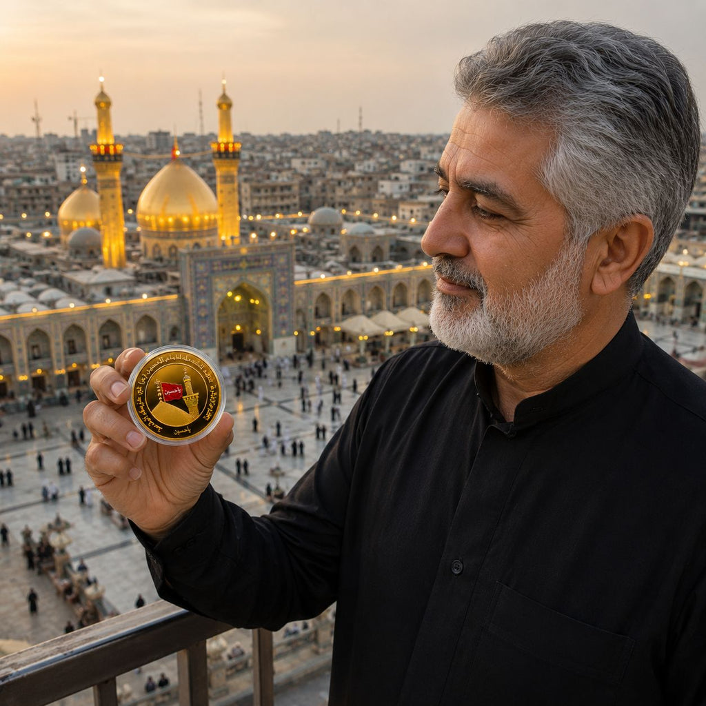 Karbala Siqah Coin Haram Imam Hussain (as) Gold Plated