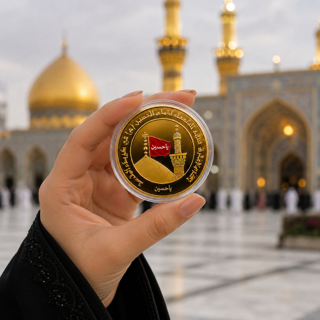 Karbala Siqah Coin Haram Imam Hussain (as) Gold Plated